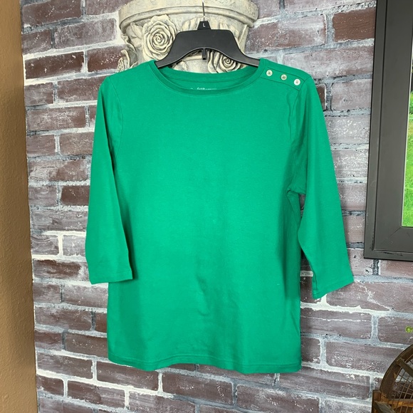 croft & barrow Tops - Green Croft & Barrow Long Sleeve M Tee